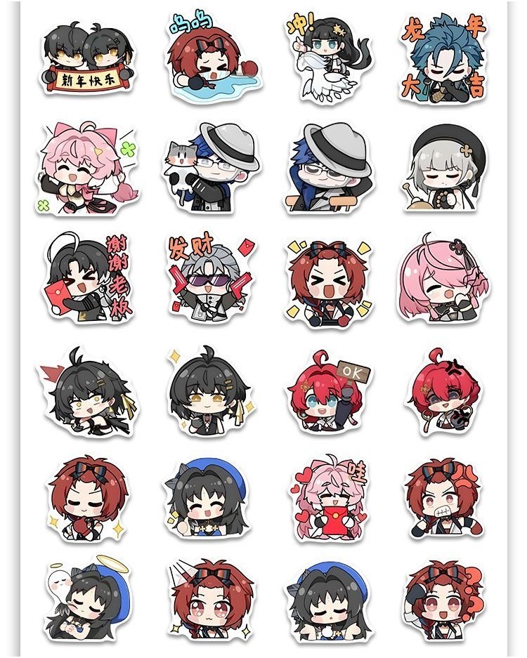 Wuthering Waves Cute Character Stickers Encore Yinlin Waterproof Decals ...