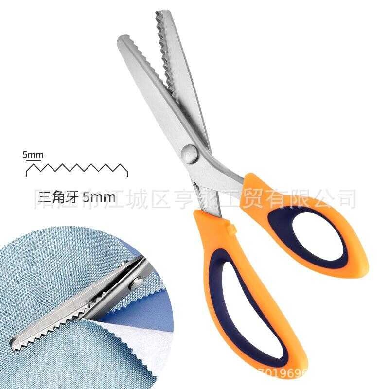 Stainless Lace Scissors Steel Triangle Sawtooth Scissors Lock Edge ...