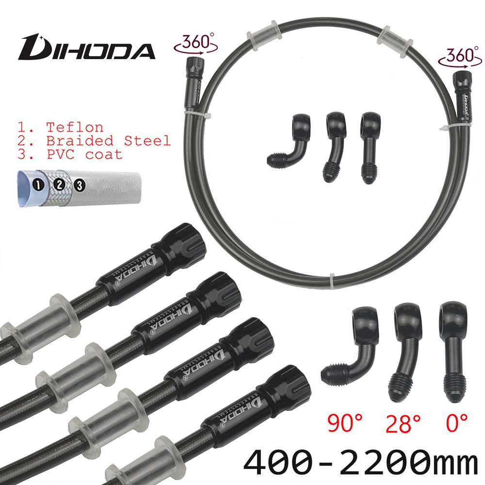 Black 05 Transparent An3 Braided Hose Motorcycle Hydraulic Clutch Tube