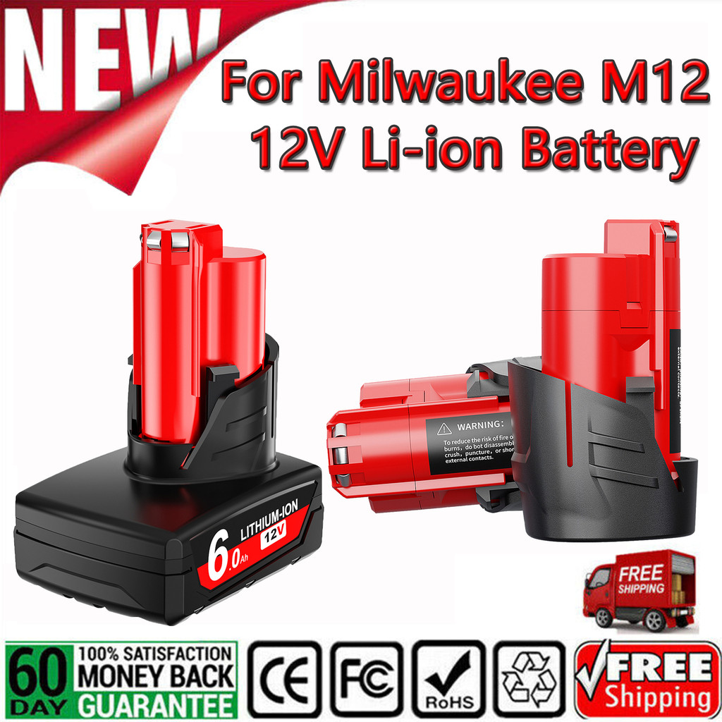 12V Replacement For Milwaukee M12 XC 48112411, 48112401, Mil12ALi
