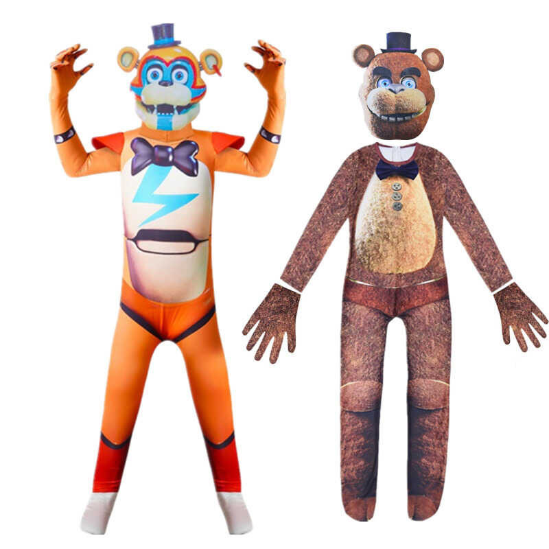 FNAF Halloween Costume Kids Five Nights Freddyed Jumpsuit Cosplay ...