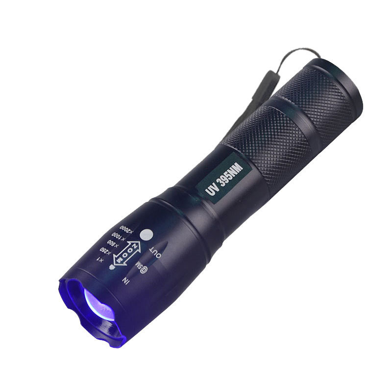 LED Telescopic UV Light White and Purple Dual Color UV Flashlight for ...