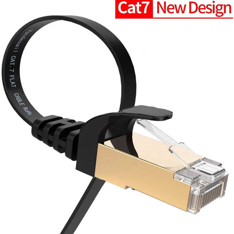 Cat 7 Shielded Rj45 Network Cable Cat7 Flat Patch Cables Para