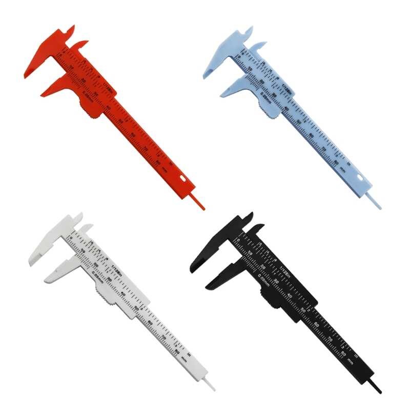 Y1UD 3 Plastic Inch/Metric 3Inch 80mm Mini Caliper Double Scale Ruler ...
