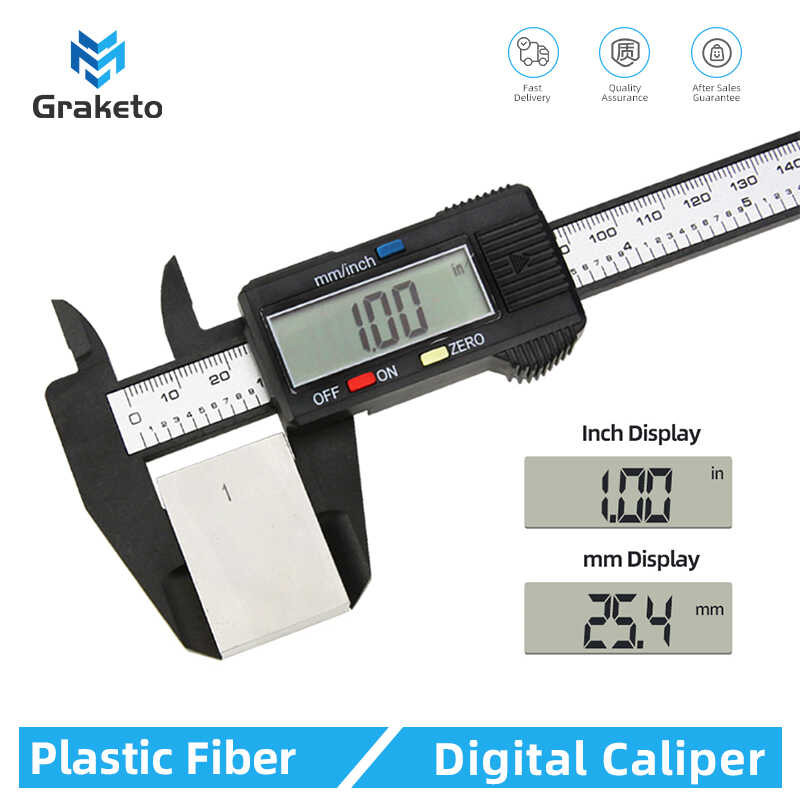 Electronic Caliper Digital Pachometer Plastic Big Screen Thickness ...