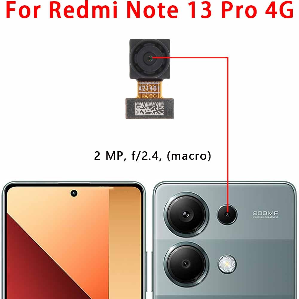 Front and Rear Back Camera For Xiaomi Redmi Note 13 Pro 4G Main Facing ...