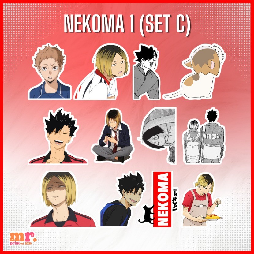 ۞ 50 PCS| NEKOMA HAIKYU VOLLEYBALL STICKERS WATERPROOF KUROO KENMA ...