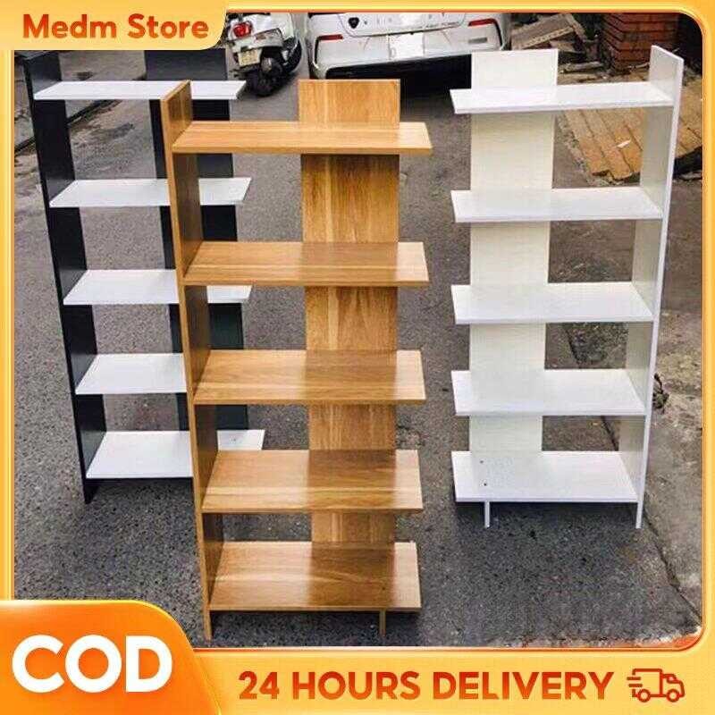 MS 4/5 Layers Wooden Bookshelf Book Shelf Corner Storage Rack Rak Buku ...