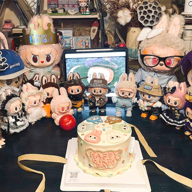 Cartoon Cute Labubu Fairy Birthday Cake Decoration Labubu Soft Rubber Doll Cake Decoration Sg 11134202 7reoq