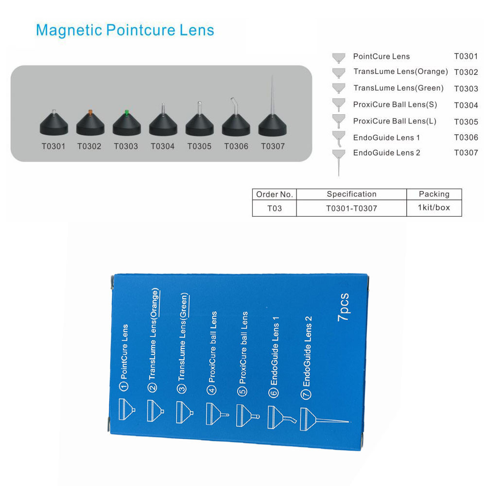 7Pcs Dental Pointcure Lens Endoguide Lens Translume Lens Dental Light ...