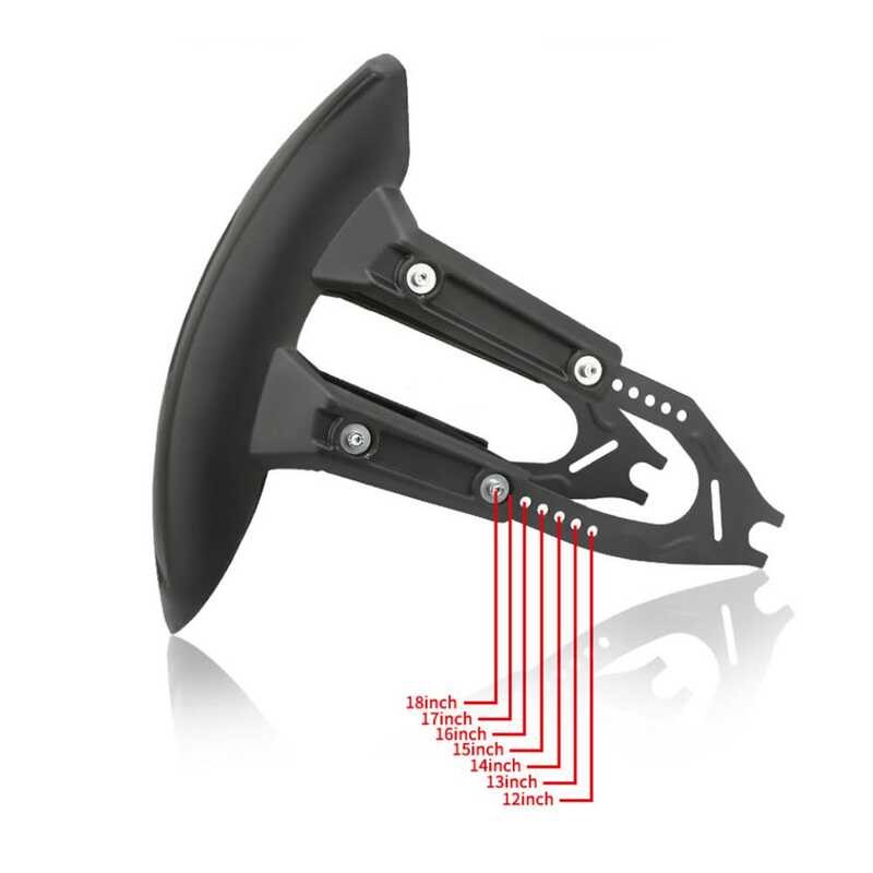 LY Universal Mud Guard Fender Motorcycle Rear Mudguard Adjustable Black ...