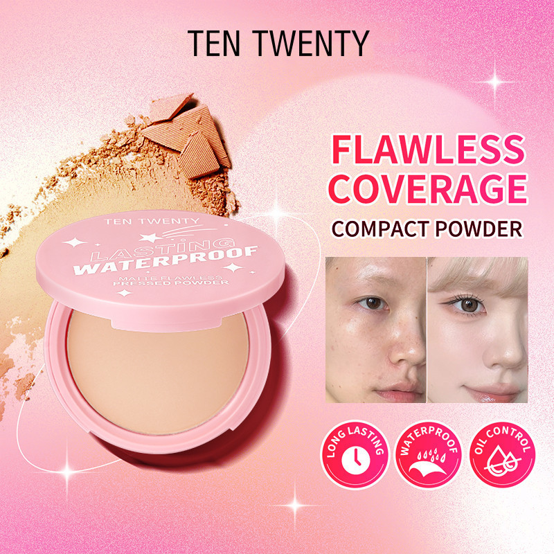 Waterproof Face PowederOil Control Matte Flawless Lasting Pressed ...