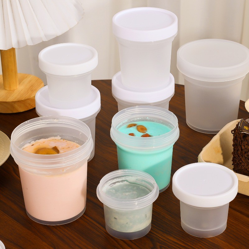 Ice Cream Packaging Containers - For Fruit Mousse Yogurt Pudding Soup ...