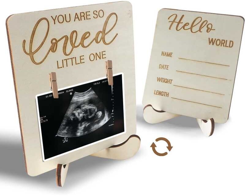 Focal20 Wooden Ultrasound Picture Frames Double Sided Sonogram Photo ...
