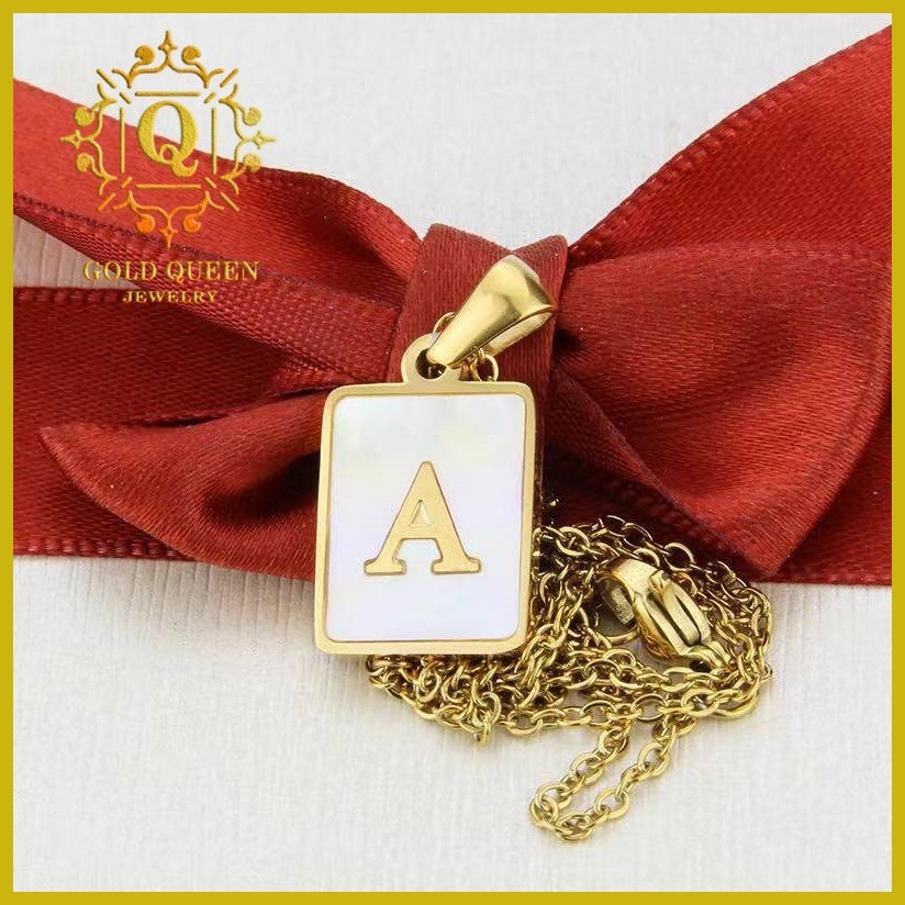 ∆ GOLD QUEEN AUTHENTIC STAINLESS STEEL 316L 18K GOLD PLATED SQUARE SEA ...