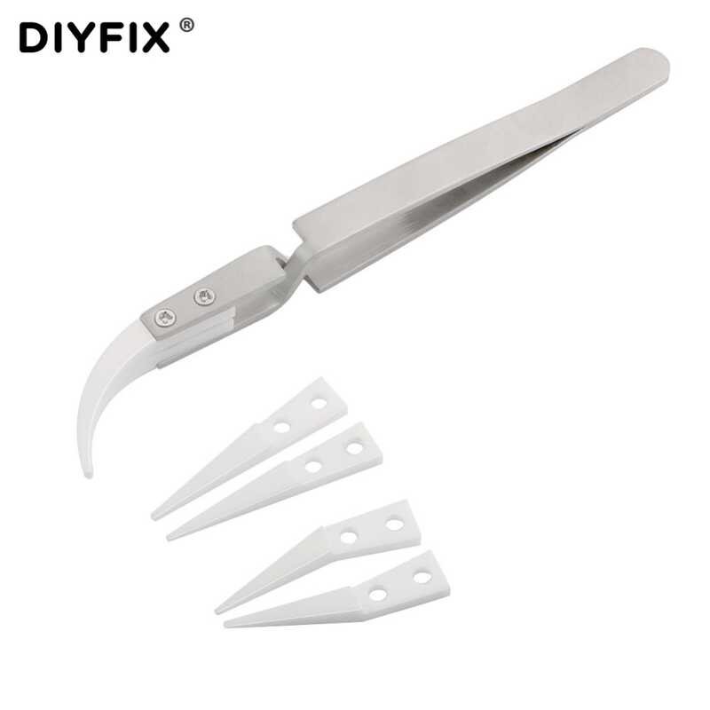 DIYFIX F3d Anti Static Tweezers Heat Resistant Insulated Ceramic