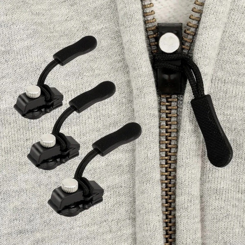 3 Sizes Replacement Zipper Slide Puller Lock - Detachable Zipper Repair ...