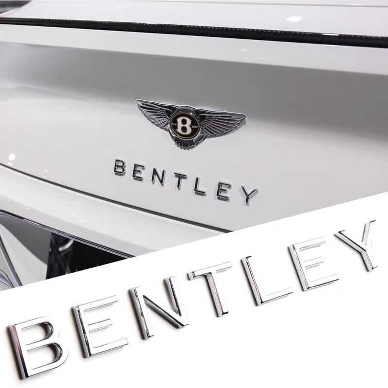 Bentley English Car Logo BENTLEY Letter Sticker Continental Bentayga ...