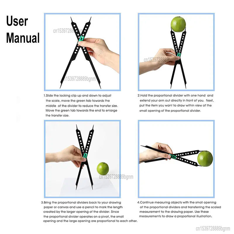 Adjustable Proportional Scale Divider Drawing Tool Set For Artist ...