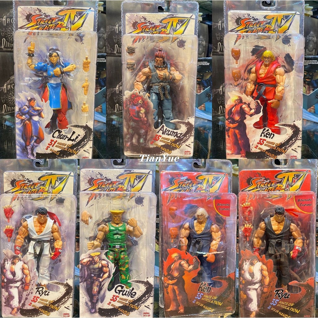 Fighter ★ Street CHUN LI RYU Ken Guile Akuma Articulated Snime NECA