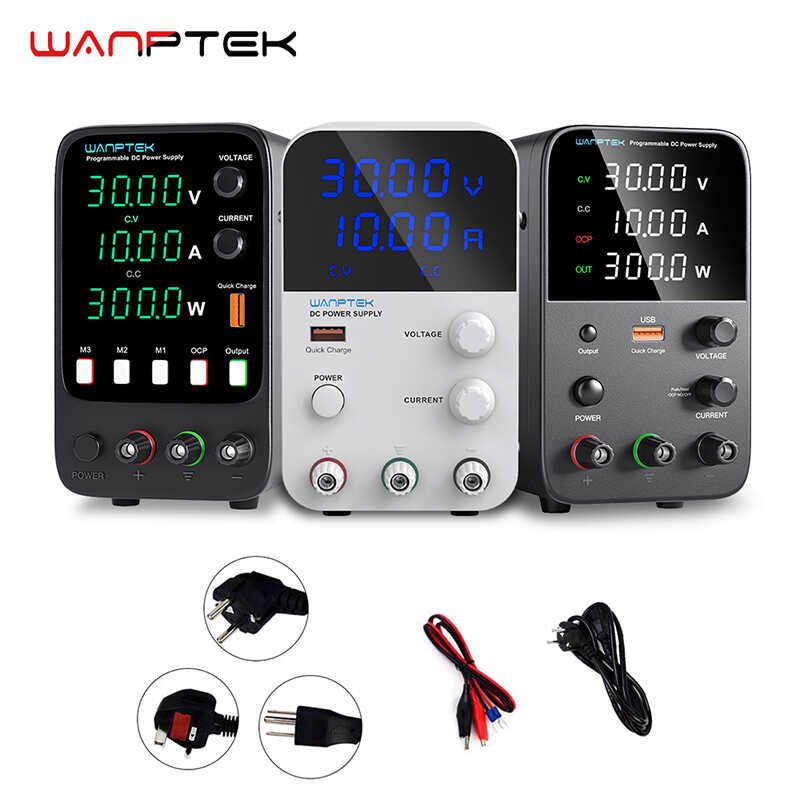 DC Wanptek Adjustable Power Supply 30V 10A 60V 5A Lab Bench Source ...