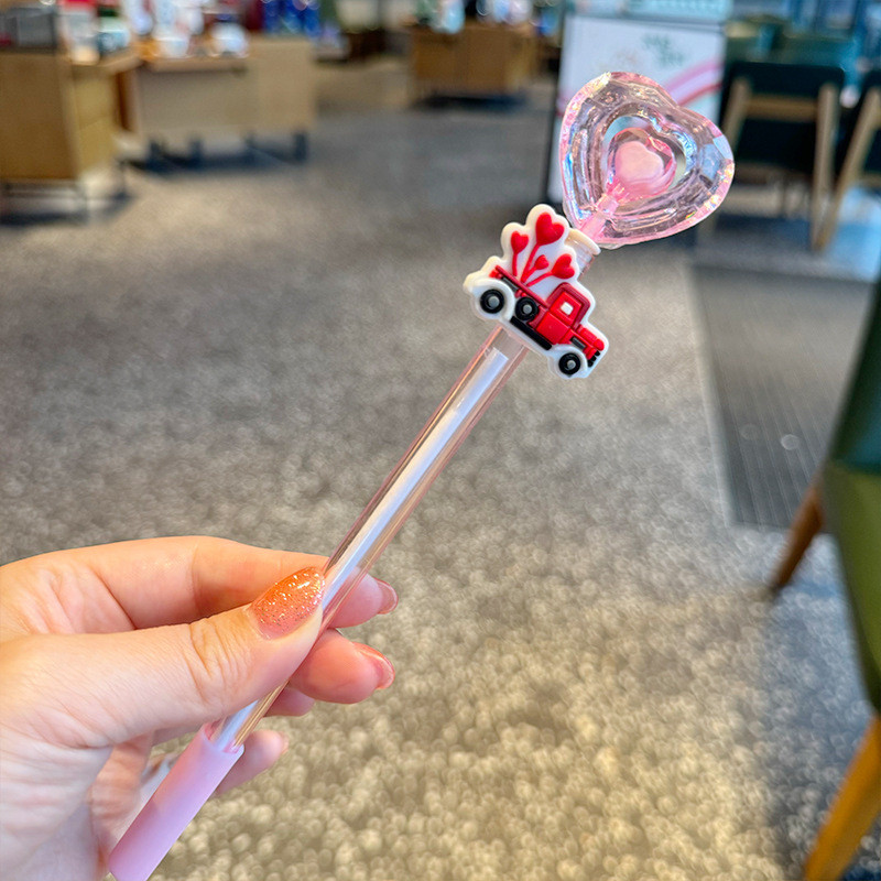 5pcs/set Heart Shape Pens Candy Color Heart Pen ForValentine's Day ...