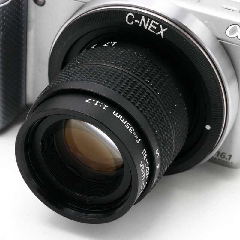 35Mm F/1.7 Aps-C CCTV Lens+Adapter Ring+2 Ro Ring For SONY NEX ...