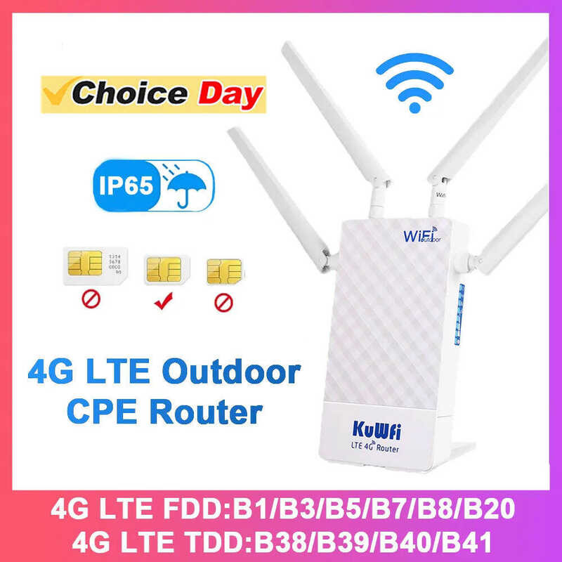 4G Cat4 Outdoor LTE 300Mbps Wifi Router External Antenna WAN ALN Port ...