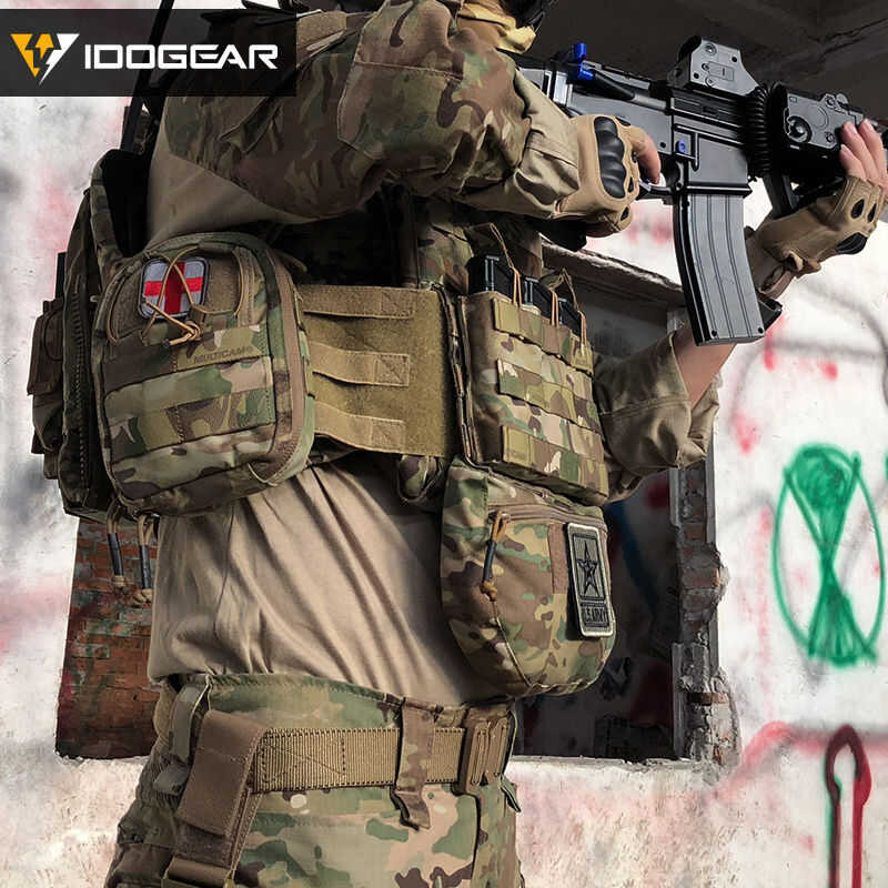 Tactical IDOGEAR Armor Carrier Drop Pouch AVS JPC CPC Pouch Waist EDC