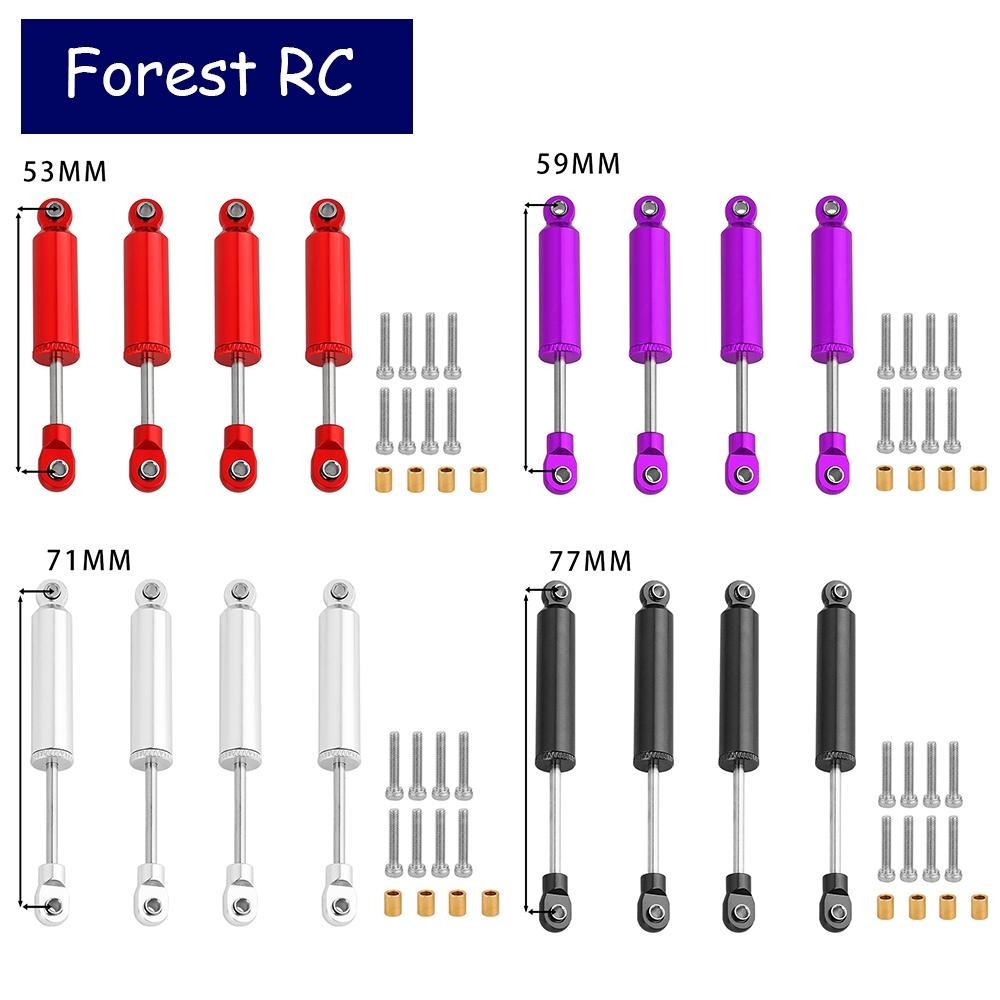 Aluminum Shock Absorber Set (4Pcs) For TRX4M 1/18 RC Crawler - Upgrade Parts In Red - View #8