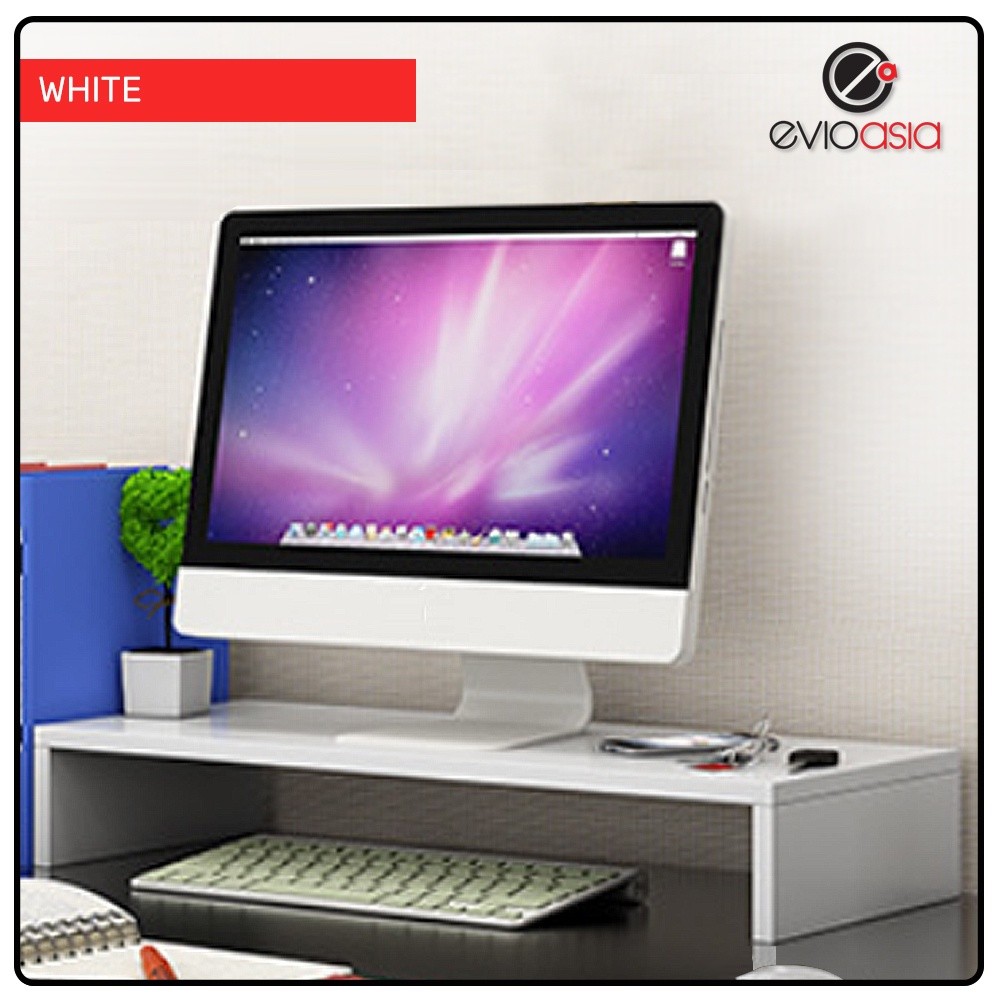 in stock Wood Computer Monitor Stand Monitor Riser Desk Organizer for ...