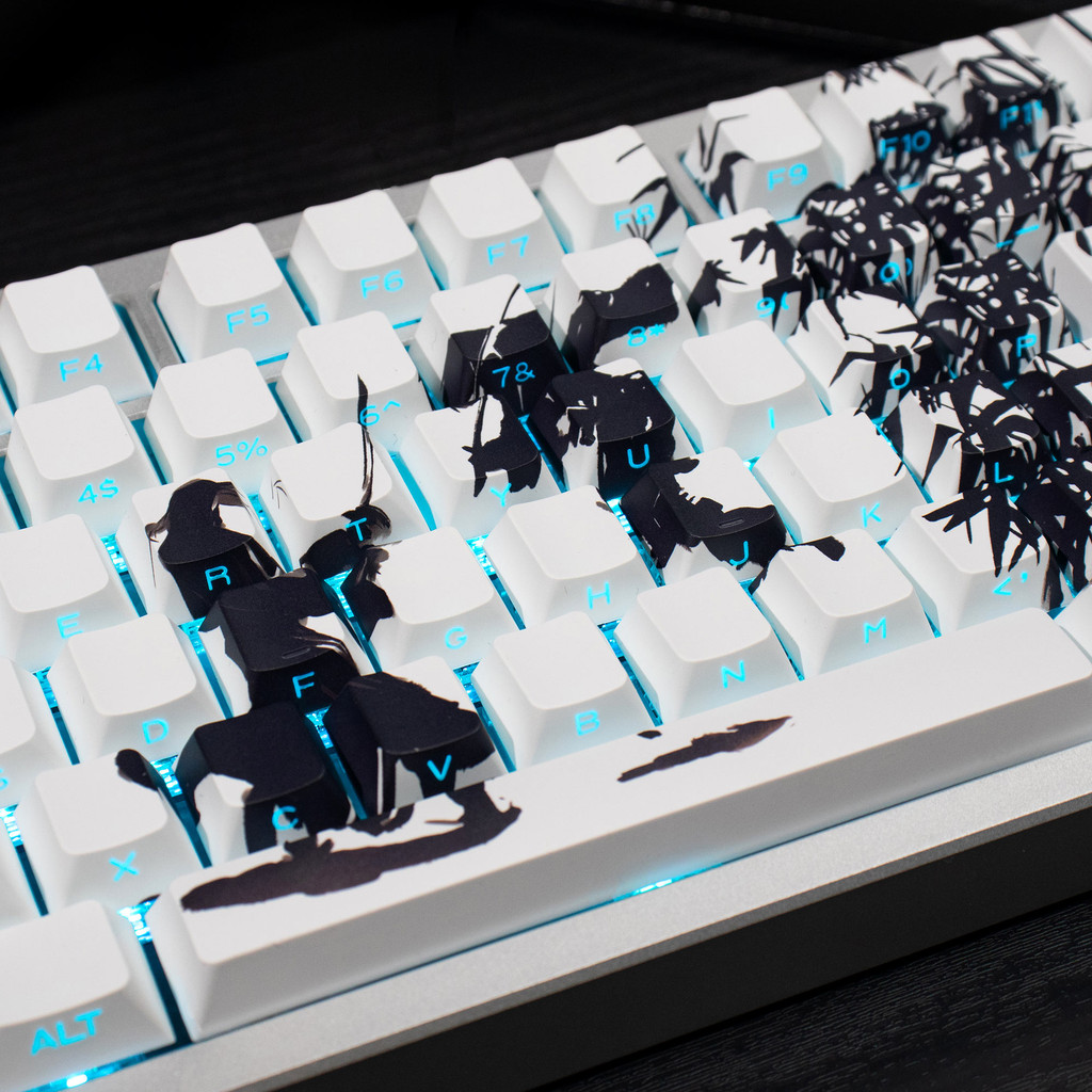 PK keycaps Cherry profile Side Print RGB Light through PBT keycaps set ...