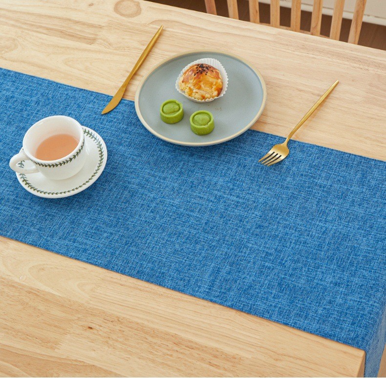 New Thick Linen Solid Color Table Runner Light Luxury Home Boxer Bed ...