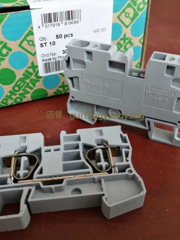ST 10-3036110 Phoenix straight through 10 square spring rail terminal ...