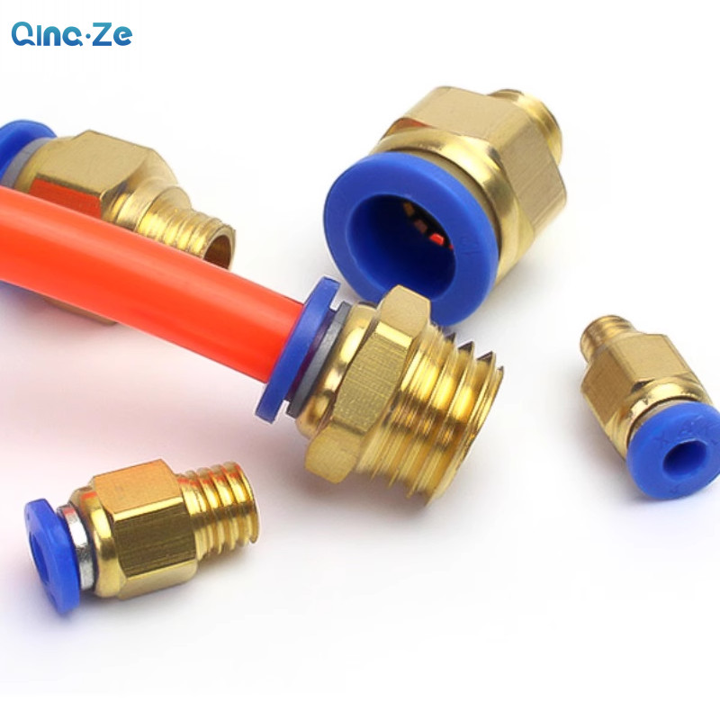 PC pneumatic fitting m12X1.75- M5 M6 M8 M10 M12 M14 M16 M20 Metric Male ...