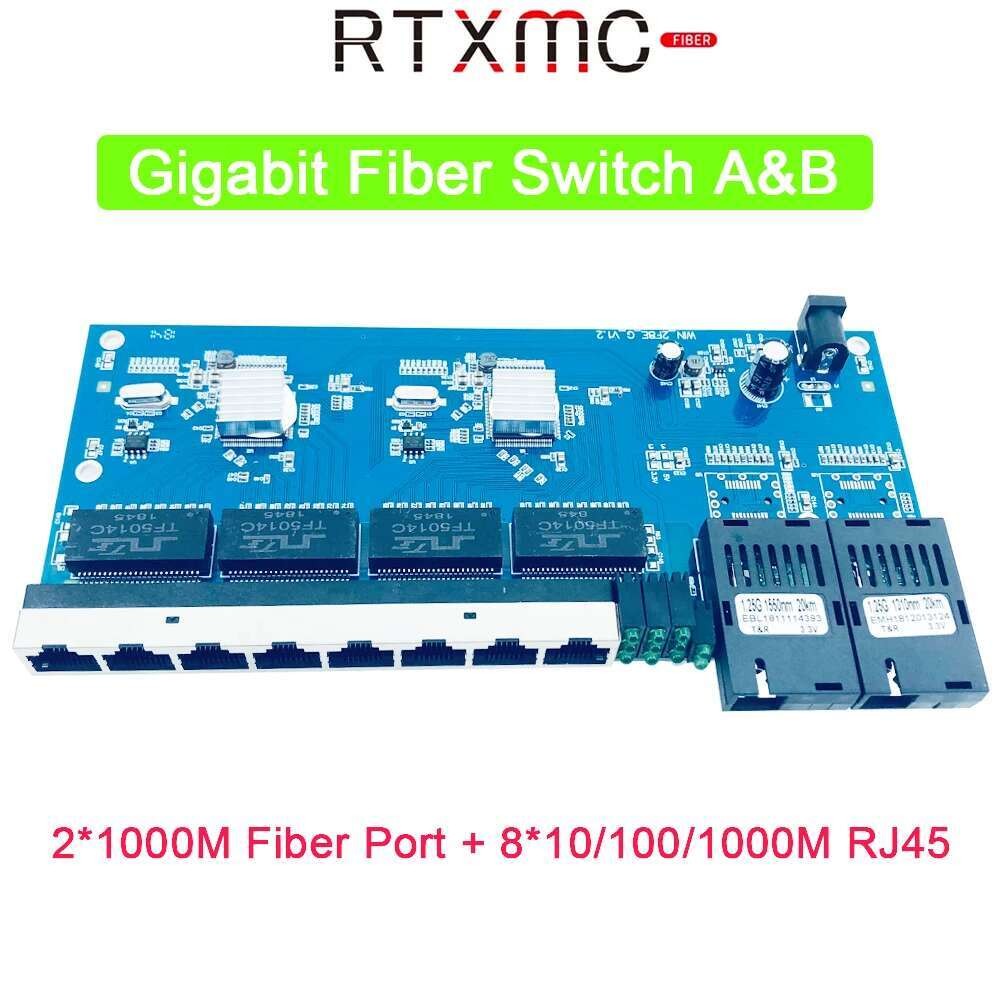 Fiber Switch Media Converter Transceiver FTTH 2SC 1A 1310nm 1B 1550nm ...