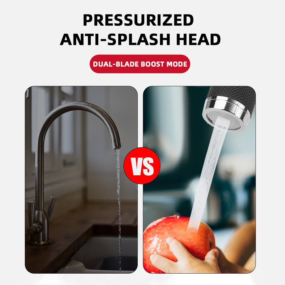 360° Rotation Kitchen Filter Faucet Aerator 3 Modes Tap Extender