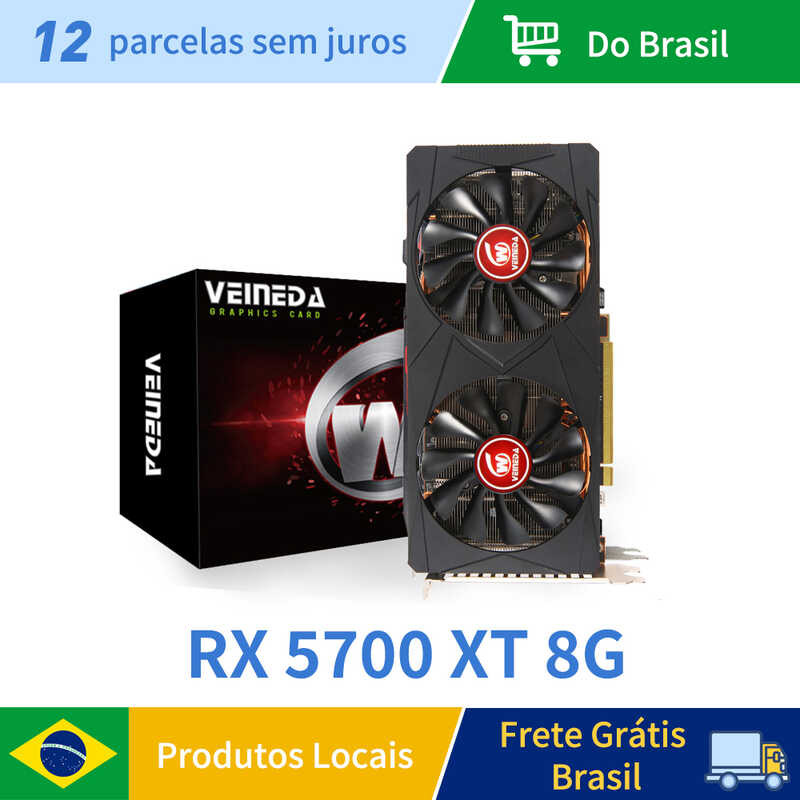 VEINEDA RX 5700Xt 8Gb Graphics Card GPU Gddr6 256-Bit 7Nm Rx 5700 Xt ...