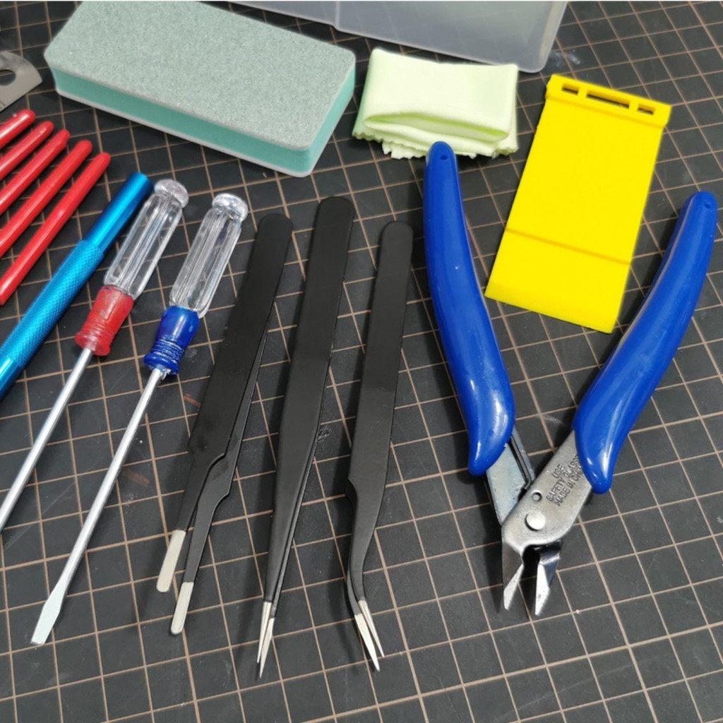 21Pcs Model Tools Kit Flush Pliers Professional Hobby Building Tool Kit ...