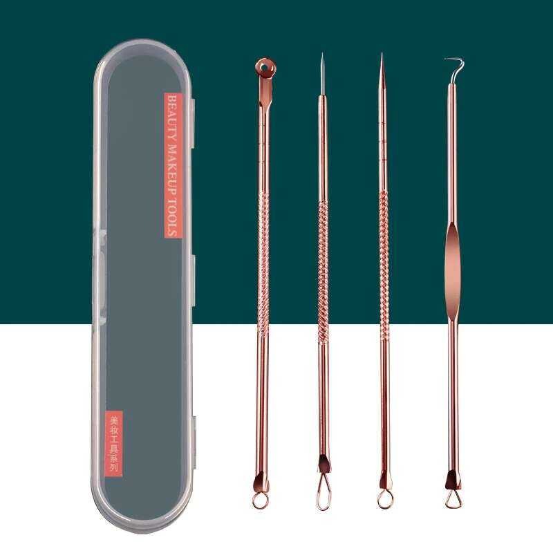 Tool Cleaning Blackhead Facial 4Pcs Pimple Pimple Acne Extractor ...