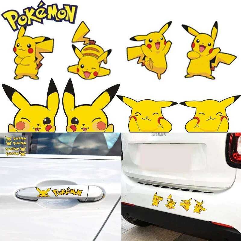 F Pikachu Auto Vinyl Graphic Decal Letter Personality Stickers Snail ...