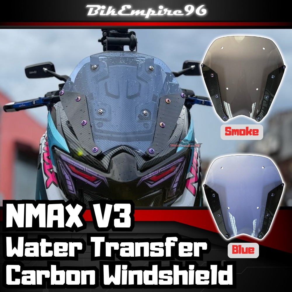 Nmax V3 155 2025 Windshield Water Transfer Carbon Sporty Windshield ...