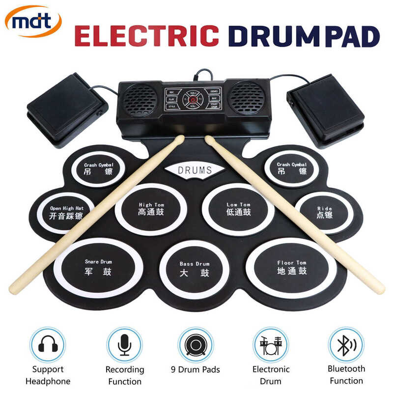 Electronic RollUp Portable Digital Set Silicone Electric Drum Pad Kit