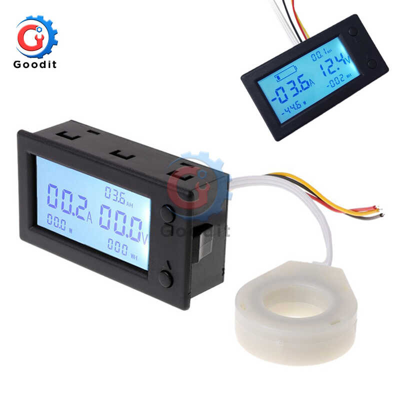 100A 3 200A 400A S LCD Hall Coulomb Meter Voltmeter Ammeter Voltage