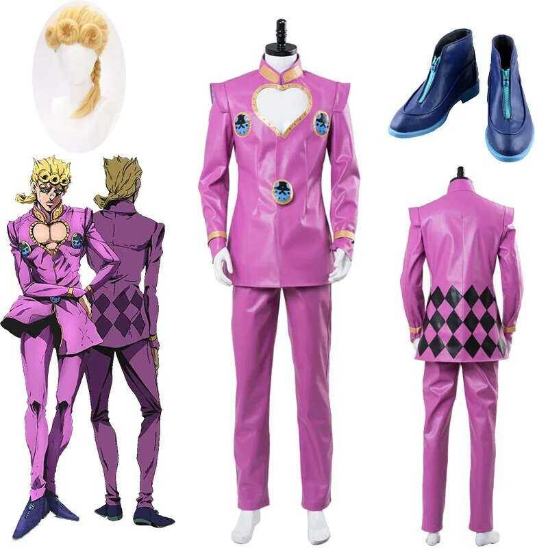 9 Anime 3 Jojo Bizarre Adventure Giorno Giovanna Cosplay Costumes