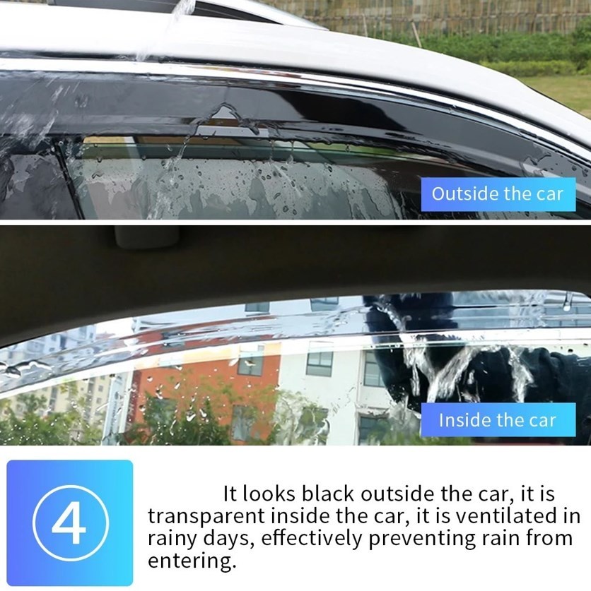 Window Rain Visor For Mitsubishi Mirage G4 2012 -2024 Black High Quality I.1031205989
