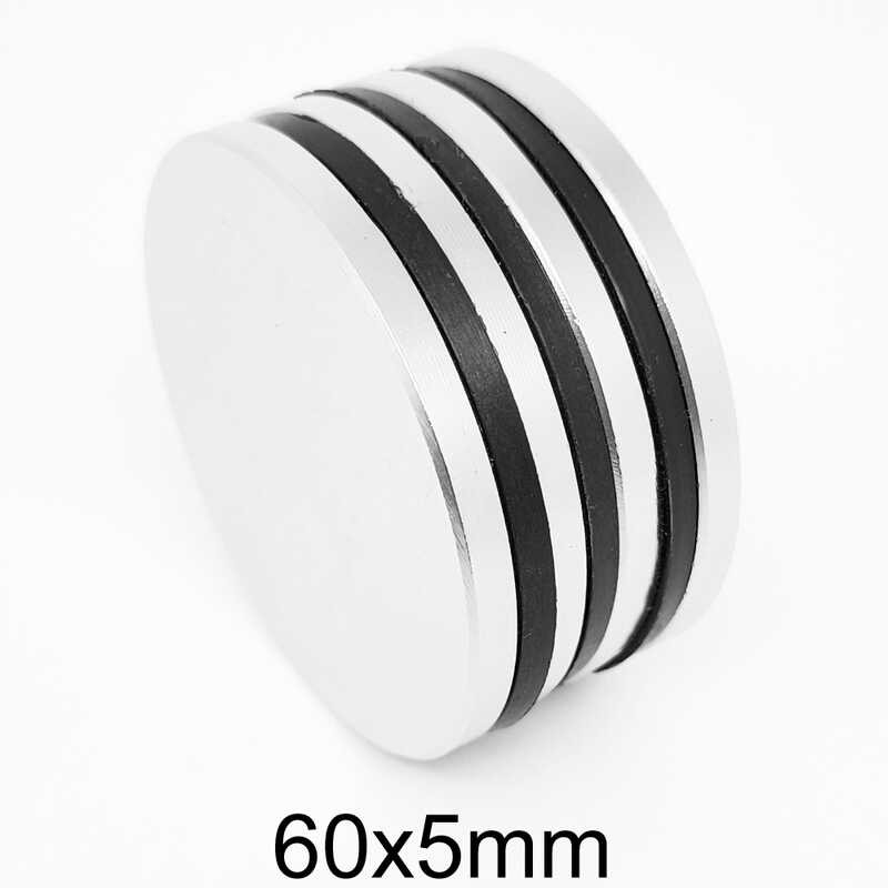 1/2/3PCS 60x5 Big Round magnets 60mm X 5mm Neodymium Disc 60x5mm N35 ...