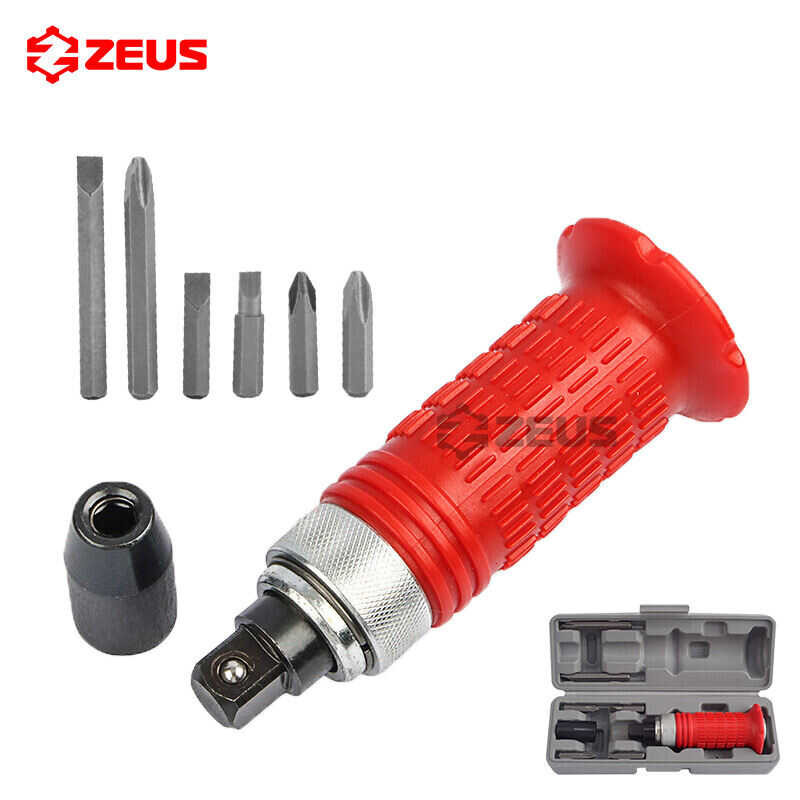 Reversible Impact Manual Drive Screw Driver Screwdriver Set 6 PCS Bit ...