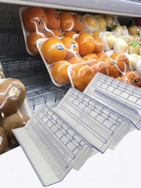 Supermarket transparent stepped fruit display air curtain shelf false ...