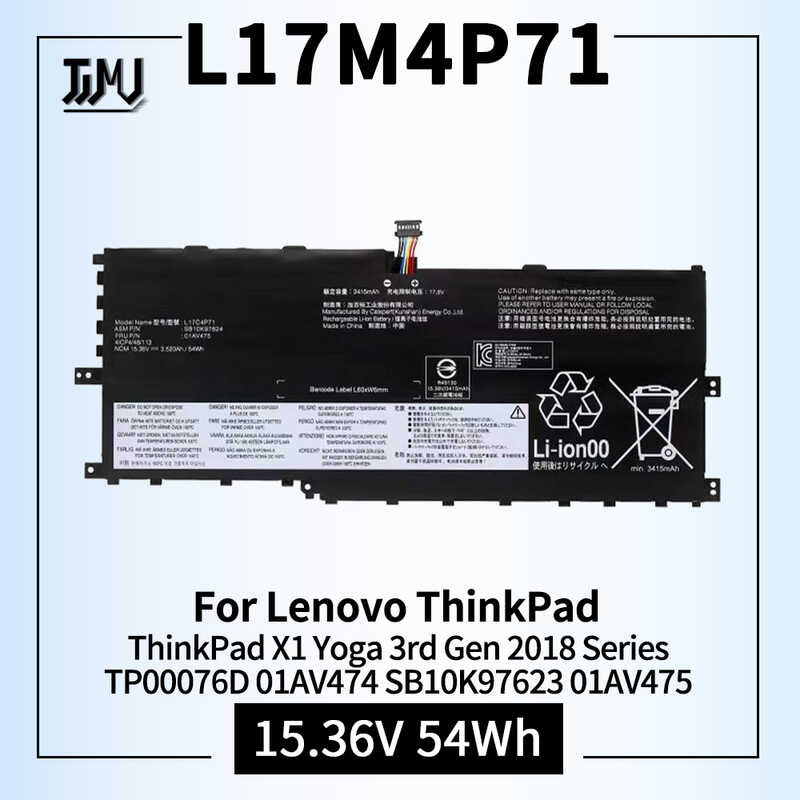 BLESYS Akku L17C4P71 Für Lenovo ThinkPad X1 Yoga 3rd Gen 2018 - 54 Wh, 15,36 V